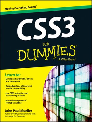 cover image of CSS3 For Dummies